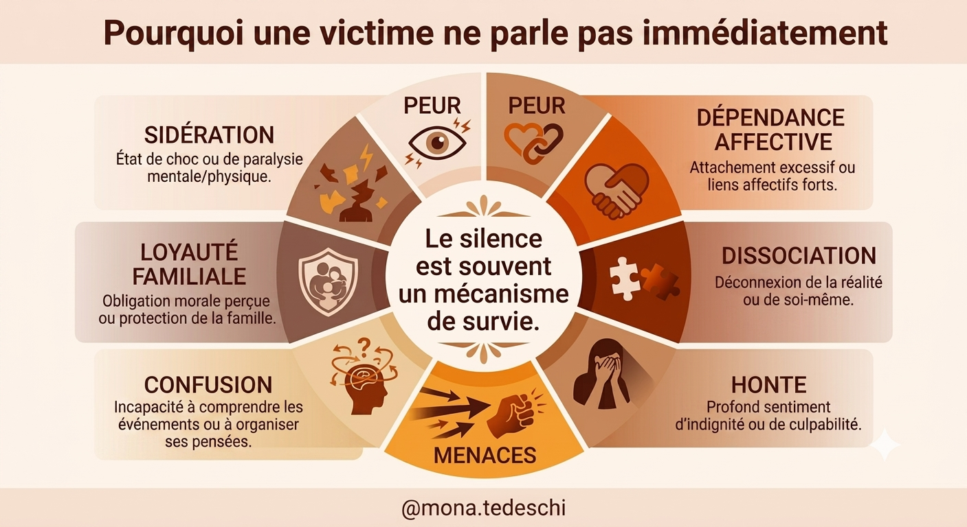 Pourquoi une victime ne parle pas immédiatement